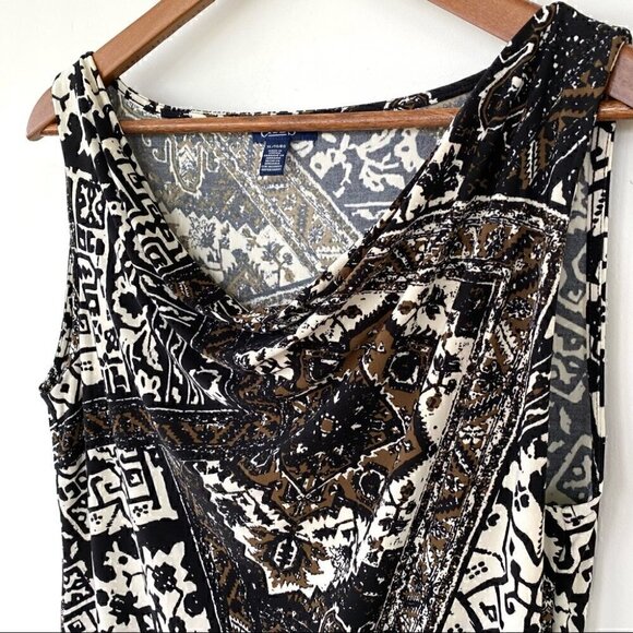 Chaps tank top with cowl neckline in a stretchy jersey knit  fabric - Picture 2 of 6